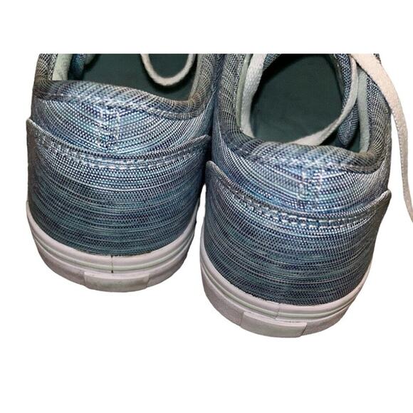 VANS Authentic Canvas Flat Sneakers Womens 6 US Shiny Light Blue/Light Green - Picture 5 of 9